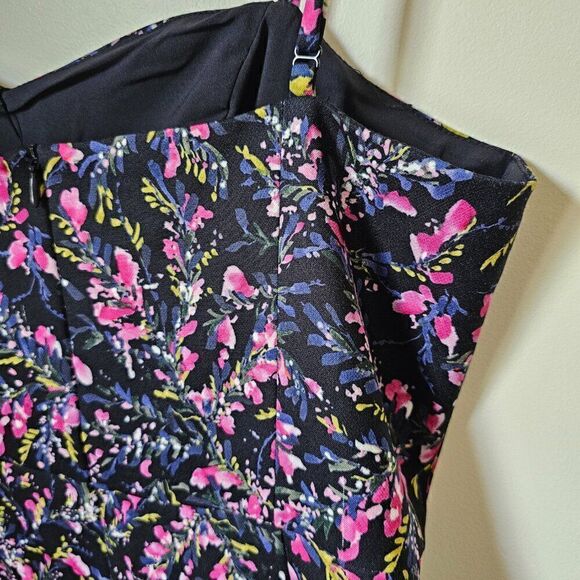NWT FRENCH CONNECTION FLORAL SPAGHETTI STRAP BODYCON SWEETHEART NECK DRESS SZ 10 - Picture 4 of 15